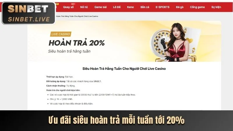 Chương trình hoàn trả cược thể thao